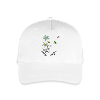 Herbs, chamomile, bees - Organic Kids’ Baseball Cap - white - Front