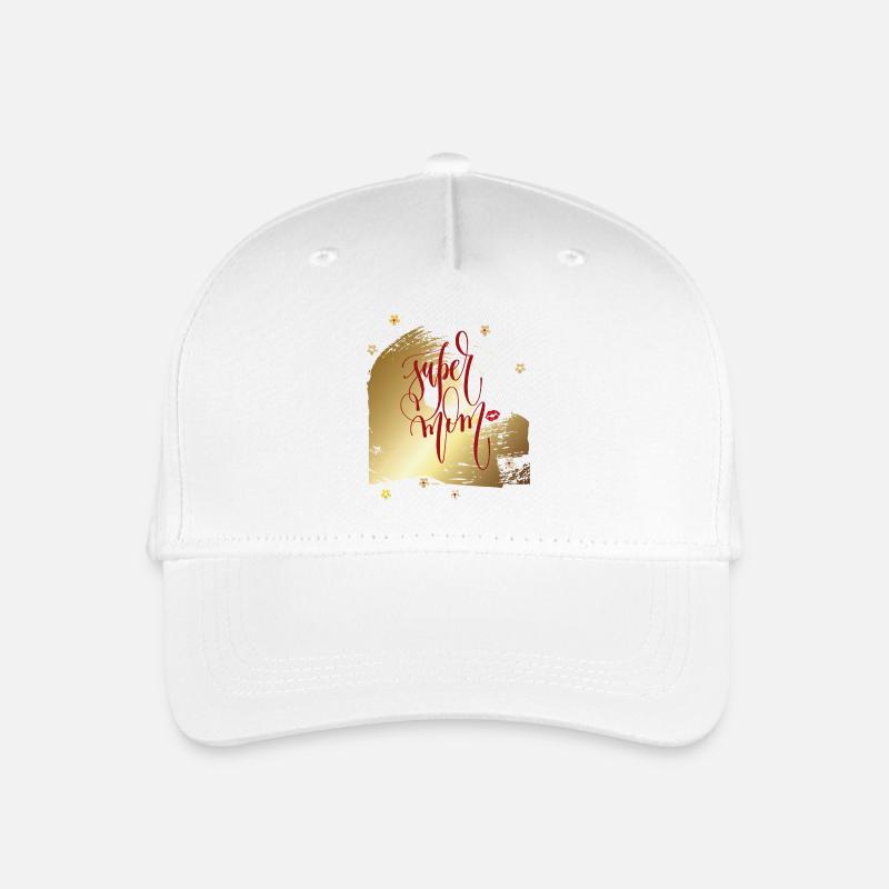 super mom, Muttertag - Kinder Bio Basecap - Weiß