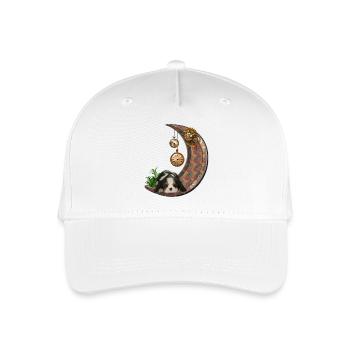 Steampunk-Mond mit Welpen - Kinder Bio Basecap - Weiß - Vorne