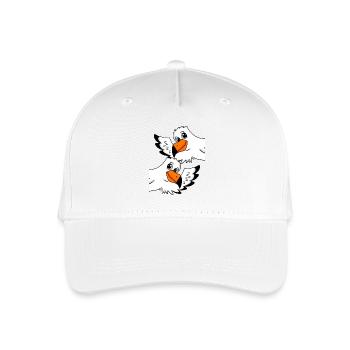 Möwe Gruß Begrüßung - Kinder Bio Basecap - Weiß - Vorne