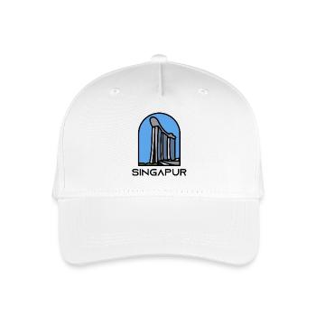 Singapur - Marina Bay Sands - Kinder Bio Basecap - Weiß - Vorne