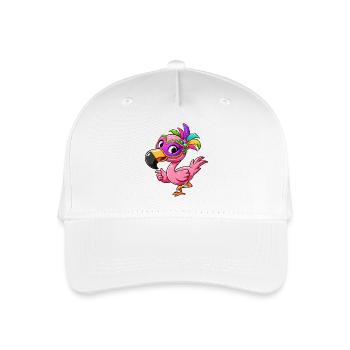 Mardi Gras Comic Flamingo - Casquette de baseball bio Enfant - blanc - Devant