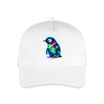 Aurora Borealis Pinguin - Kinder Bio Basecap - Weiß - Vorne