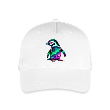 Aurora Borealis Pinguin - Kinder Bio Basecap - Weiß - Vorne