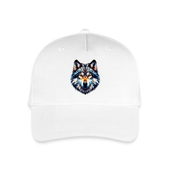 Loup polygonal - Casquette de baseball bio Enfant - blanc - Devant