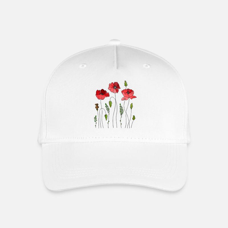 Blumen - Kinder Bio Basecap - Weiß