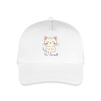 Cat Be Yourself Be Yourself Love Motivation - Organic Kids’ Baseball Cap - white - Front