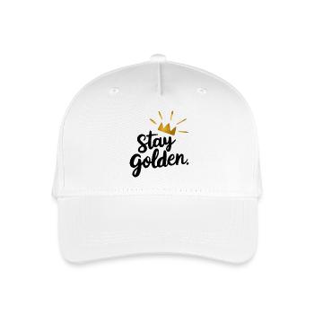 Bleib golden Motivation - Kinder Bio Basecap - Weiß - Vorne