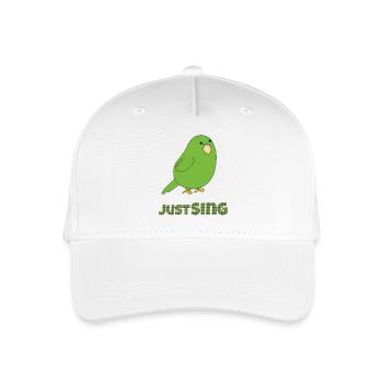 wellensittich just sing - Kinder Bio Basecap - Weiß - Vorne
