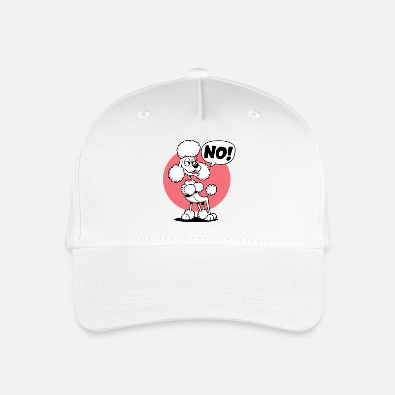 Pudel sagt: "Nein! - Kinder Bio Basecap - Weiß