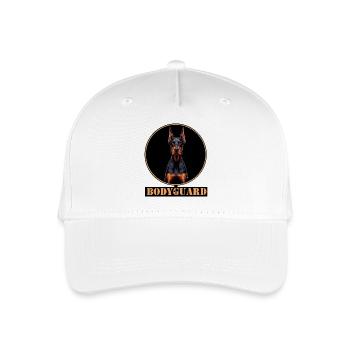 Bodyguard Dobermann Kreis - Kinder Bio Basecap - Weiß - Vorne