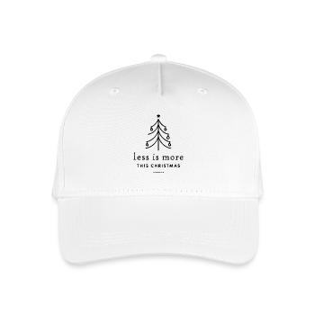 Weniger Ist Mehr Dieses Weihnachten Minimalistisch - Kinder Bio Basecap - Weiß - Vorne