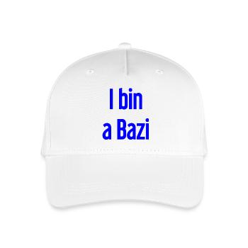 I bin a Bazi – Bayerischer Spruch mit Humor - Kinder Bio Basecap - Weiß - Vorne