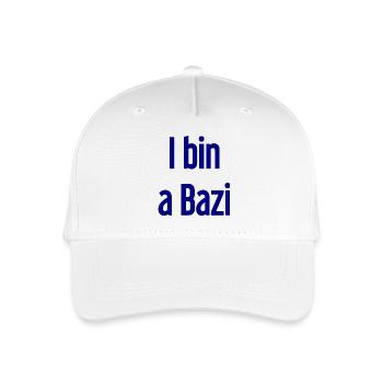I bin a Bazi – Bayerischer Spruch mit Humor - Kinder Bio Basecap - Weiß - Vorne