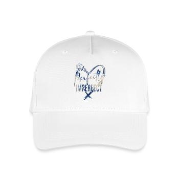 happy quotes positive quote cute love positivity - Organic Kids’ Baseball Cap - white - Front