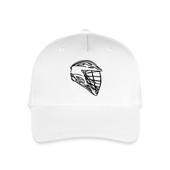 Lacrosse Helmet Drawing - Organic Kids’ Baseball Cap - white - Front