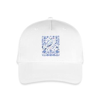 Great Blue Heron Folk Art - Organic Kids’ Baseball Cap - white - Front