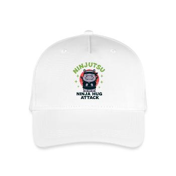 Ninja Cuddle Hippo - Organic Kids’ Baseball Cap - white - Front