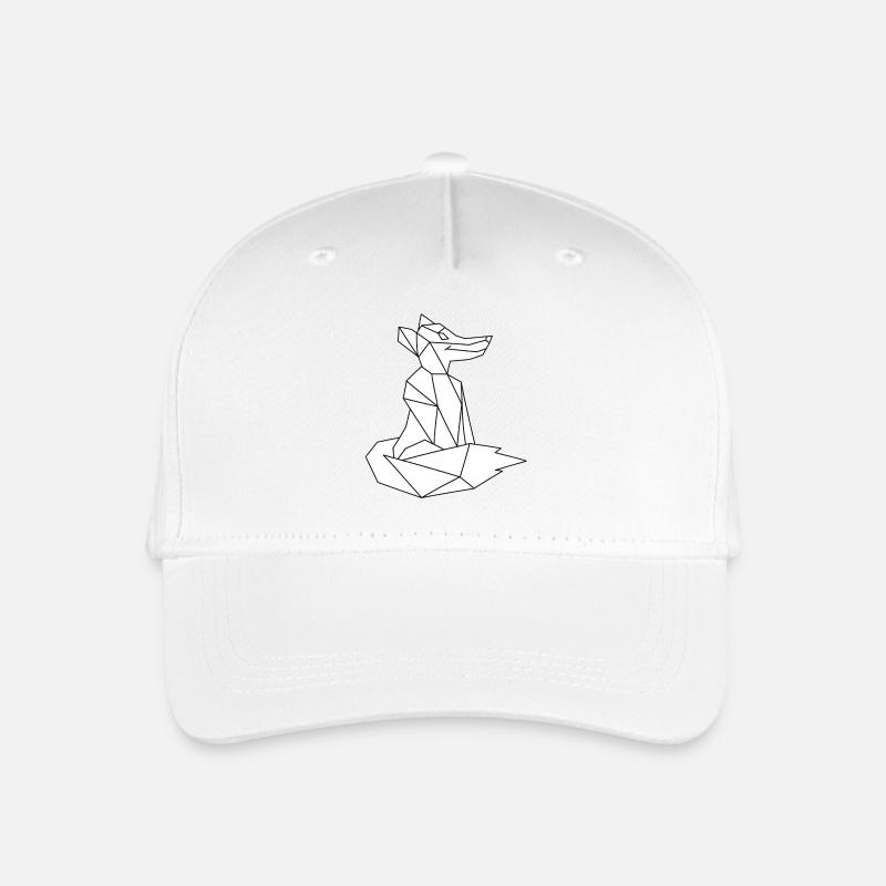 Geometrischer Fuchs - Kinder Bio Basecap - Weiß