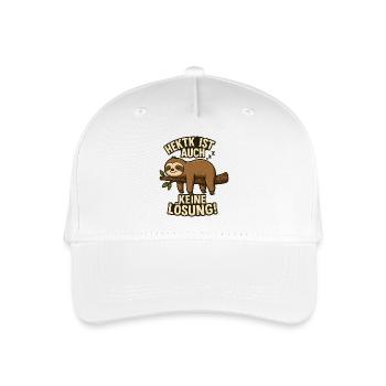 Hectic is not a solution either Sleeping sloth - Organic Kids’ Baseball Cap - white - Front