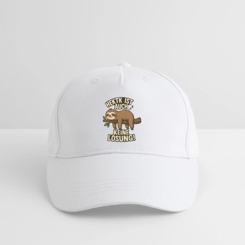 Hectic is not a solution either Sleeping sloth Organic Kids’ Baseball Cap