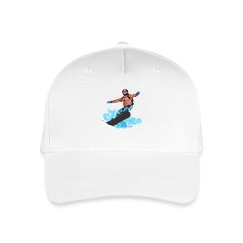 Planche à neige - Casquette de baseball bio Enfant - blanc - Devant