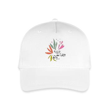 Keep Calm  - Kinder Bio Basecap - Weiß - Vorne
