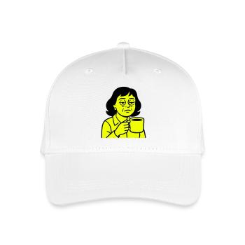 Mürrische Kaffeetante - Kinder Bio Basecap - Weiß - Vorne