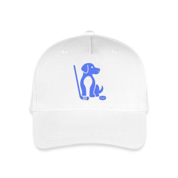 Dackel Beagle Eishockey Herrchen Frauchen  - Kinder Bio Basecap - Weiß - Vorne