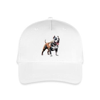Bulldog - Cooles Low Poly Logo - Kinder Bio Basecap - Weiß - Vorne