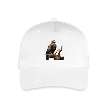 Imperial eagle on mossy branch - Organic Kids’ Baseball Cap - white - Front