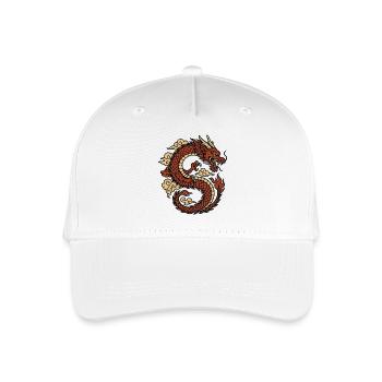 Chinese Dragon Mythical Red - Kinder Bio Basecap - Weiß - Vorne