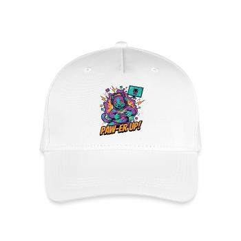 Katzenspieler Power-Paw - Kinder Bio Basecap - Weiß - Vorne