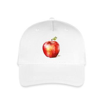 Aquarellapfel Frische Farbtöne - Kinder Bio Basecap - Weiß - Vorne