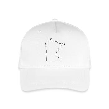 Minnesota-Karte - Kinder Bio Basecap - Weiß - Vorne