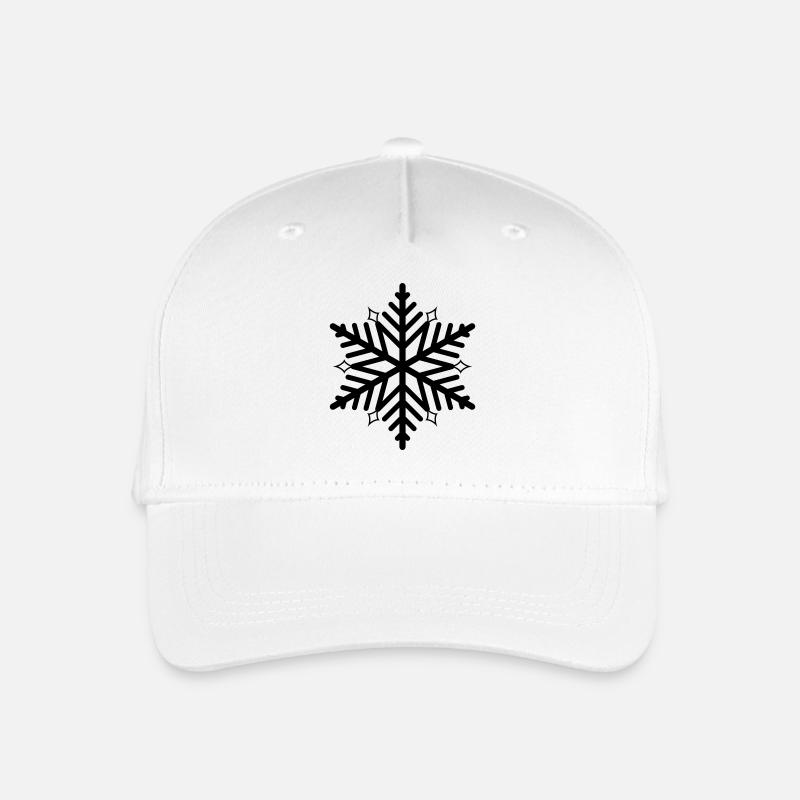 flake Schneeflocke Schnee Flocke - Kinder Bio Basecap - Weiß