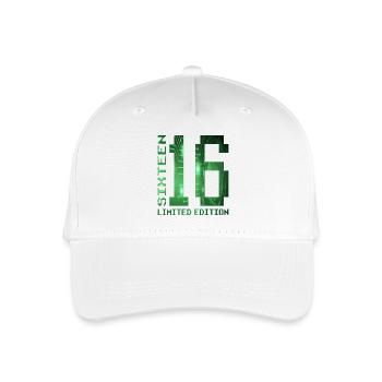 16. Geburtstag Limited Edition Pixel Zocker - Kinder Bio Basecap - Weiß - Vorne
