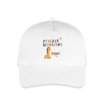 Stolzes Schulkind 2026 - Kinder Bio Basecap - Weiß - Vorne
