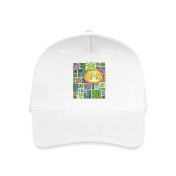 Bali temple on pattern patchwork - Kinder Bio Basecap - Weiß - Vorne