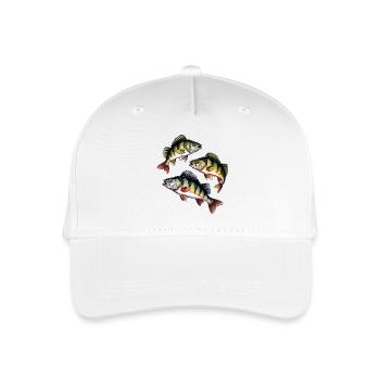 Perch Fishing - Organic Kids’ Baseball Cap - white - Front