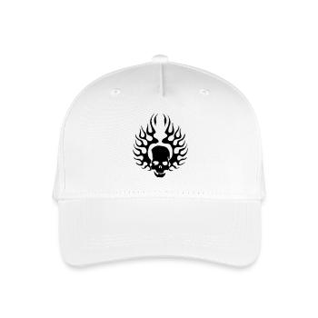Burning Skull - Kinder Bio Basecap - Weiß - Vorne