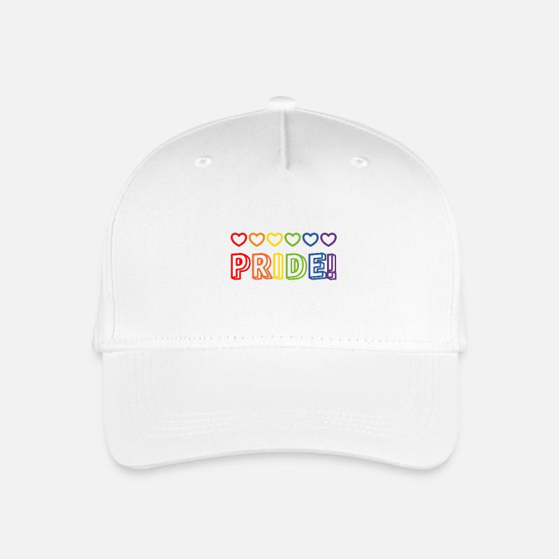 Pride Regenbogenherzen - Kinder Bio Basecap - Weiß
