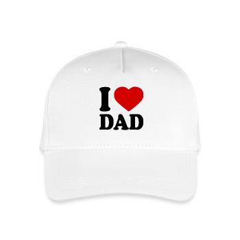 I love dad - Organic Kids’ Baseball Cap - white - Front