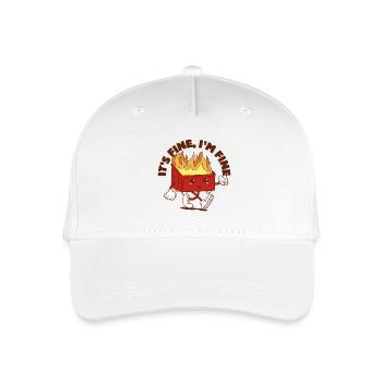 Dumpster Fire Vibes - Organic Kids’ Baseball Cap - white - Front