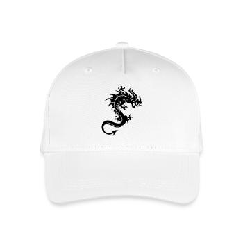 Drache, Dragon, Tribal - Kinder Bio Basecap - Weiß - Vorne