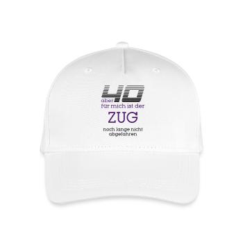 "40. Geburtstag - Zug" by Claudia-Moda - Kinder Bio Basecap - Weiß - Vorne