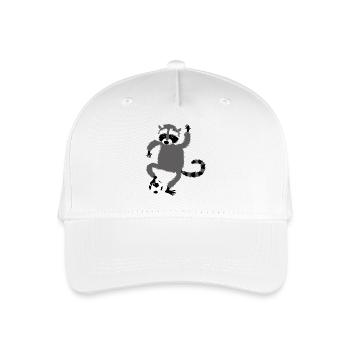 Waschbär Fussball - Kinder Bio Basecap - Weiß - Vorne