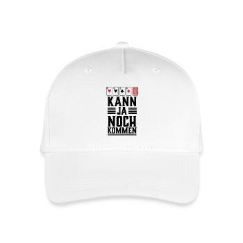 Pokershirt, kann ja noch kommen - Kinder Bio Basecap - Weiß - Vorne