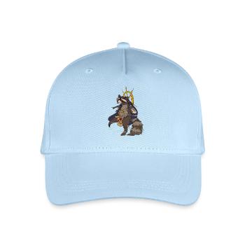 Waschbär Zauberer - Kinder Bio Basecap - Hellblau - Vorne