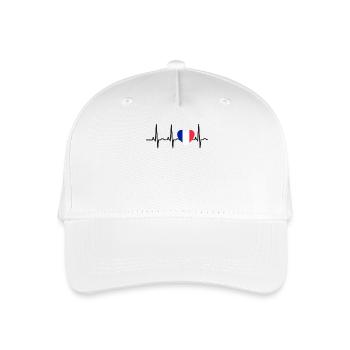 I LOVE ekg heartbeat France france french - Casquette de baseball bio Enfant - blanc - Devant